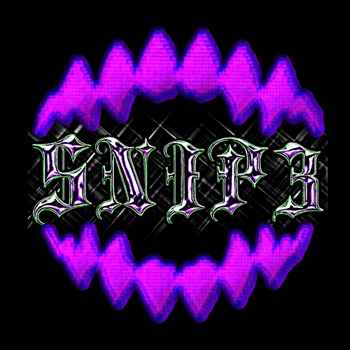 SNIP3 logo — jagged purple waveform teeth around gothic lettering